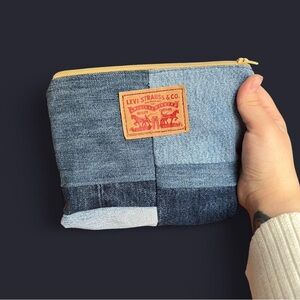 Handmade Upcycled Denim Makeup bag